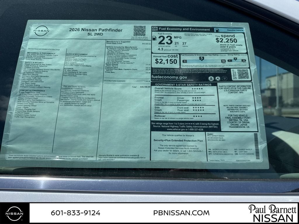 2026 Nissan Pathfinder SL