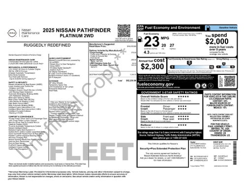 2025 Nissan Pathfinder Platinum
