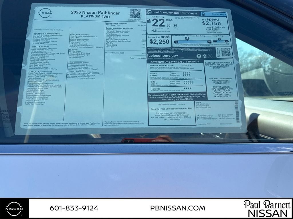 2026 Nissan Pathfinder Platinum