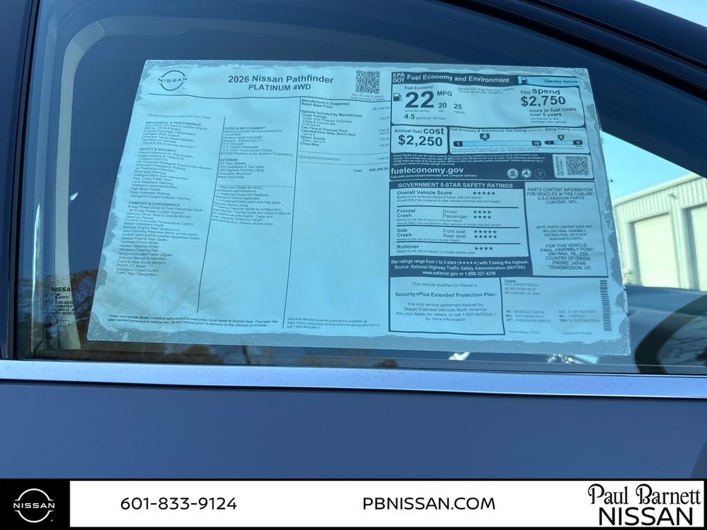 2026 Nissan Pathfinder Platinum