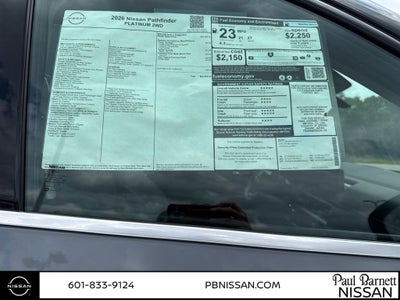 2026 Nissan Pathfinder Platinum