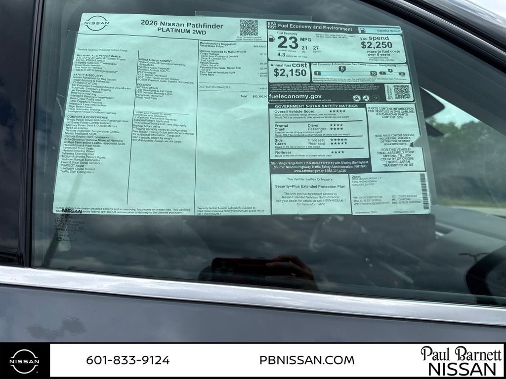 2026 Nissan Pathfinder Platinum