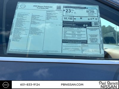 2026 Nissan Pathfinder Platinum