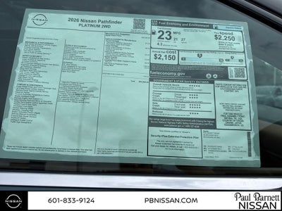 2026 Nissan Pathfinder Platinum