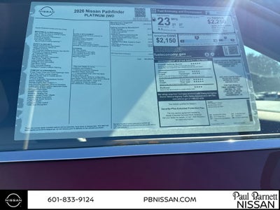 2026 Nissan Pathfinder Platinum