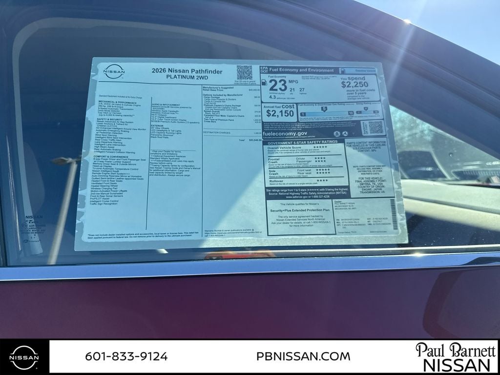 2026 Nissan Pathfinder Platinum