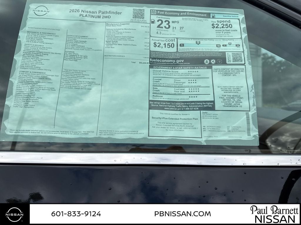 2026 Nissan Pathfinder Platinum