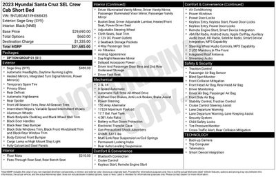 2023 Hyundai Santa Cruz SEL