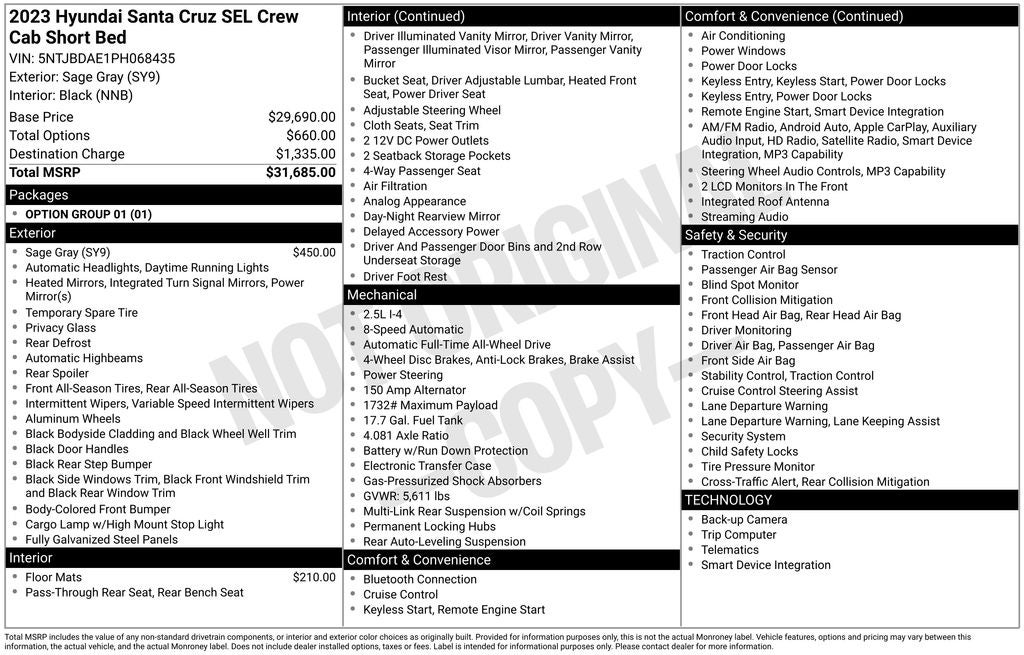 2023 Hyundai Santa Cruz SEL