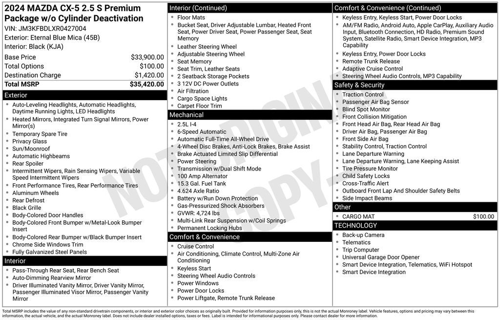 2024 Mazda Mazda CX-5 2.5 S Premium Package