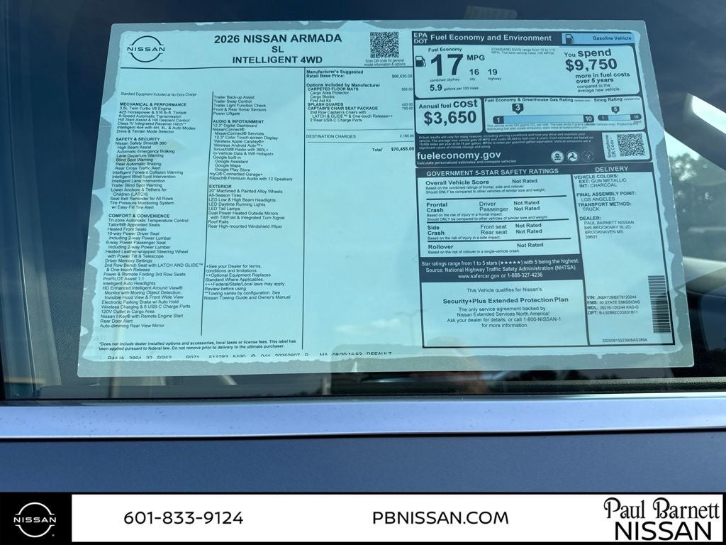 2026 Nissan Armada SL