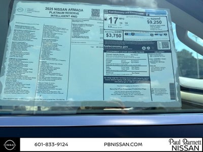 2025 Nissan Armada Platinum Reserve