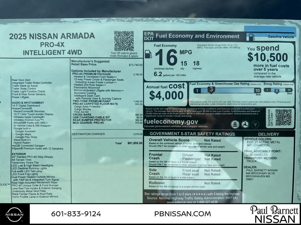 2025 Nissan Armada PRO-4X