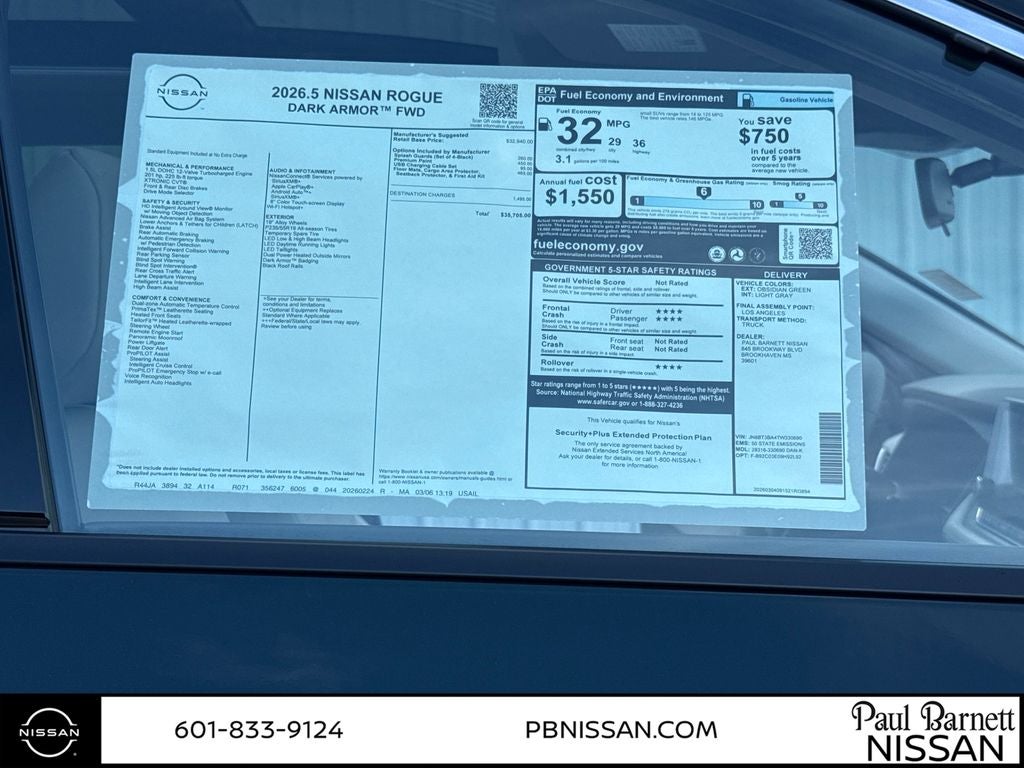 2026 Nissan Rogue Dark Armor