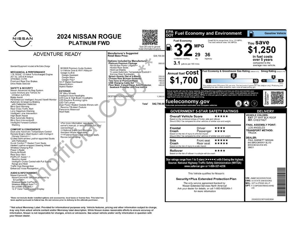 2024 Nissan Rogue Platinum