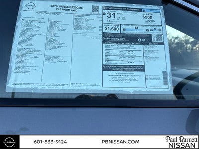 2026 Nissan Rogue Platinum