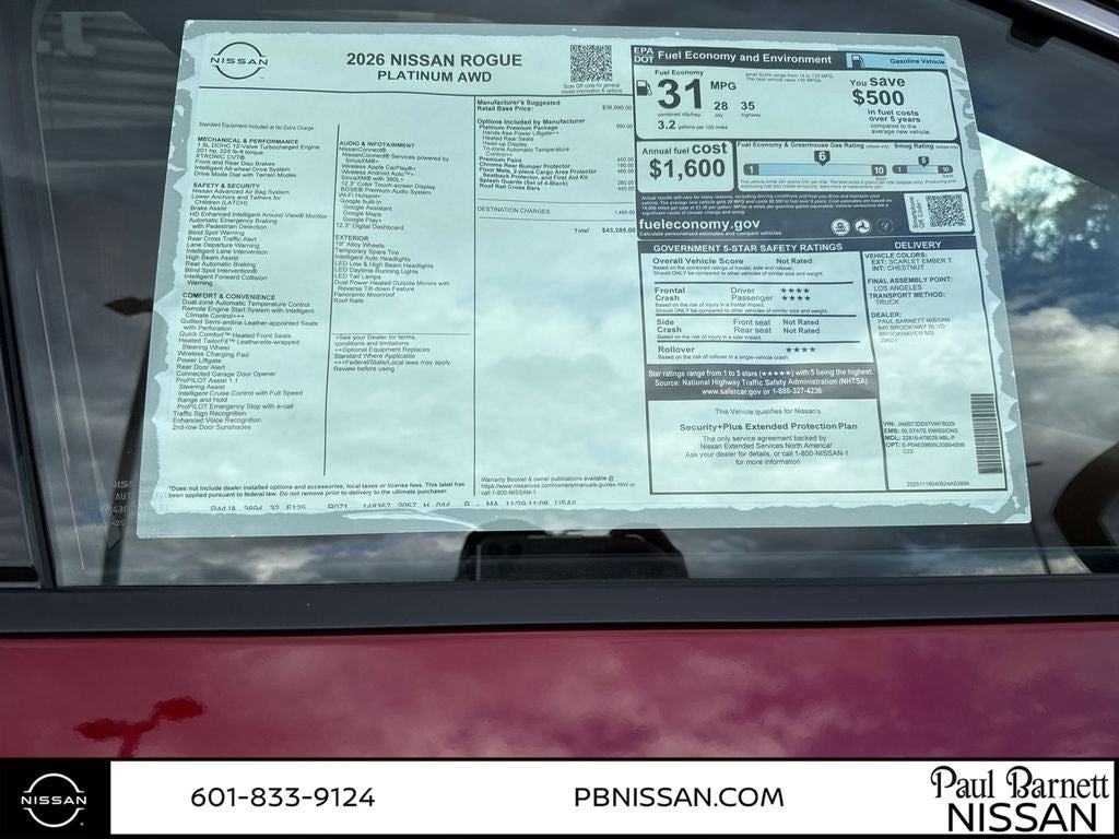 2026 Nissan Rogue Platinum