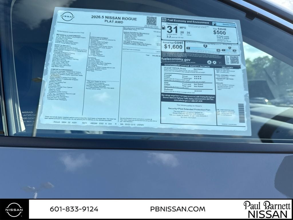 2026 Nissan Rogue Platinum